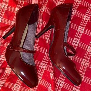 Lane Bryant burgundy patent leather heels 👠 SX 12